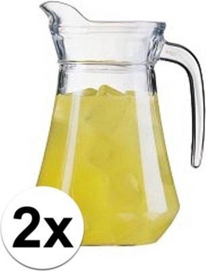 Luminarc 2 stuks glazen schenkkan 1 6 liter