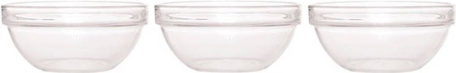 Luminarc 3x Salade schalen slakommen van glas 20 cm Schalen en kommen Keuken accessoires