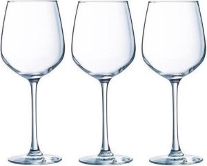 Luminarc 3x Wijnglazen transparant 310 ml Wijnglas witte wijn op voet 3 stuks