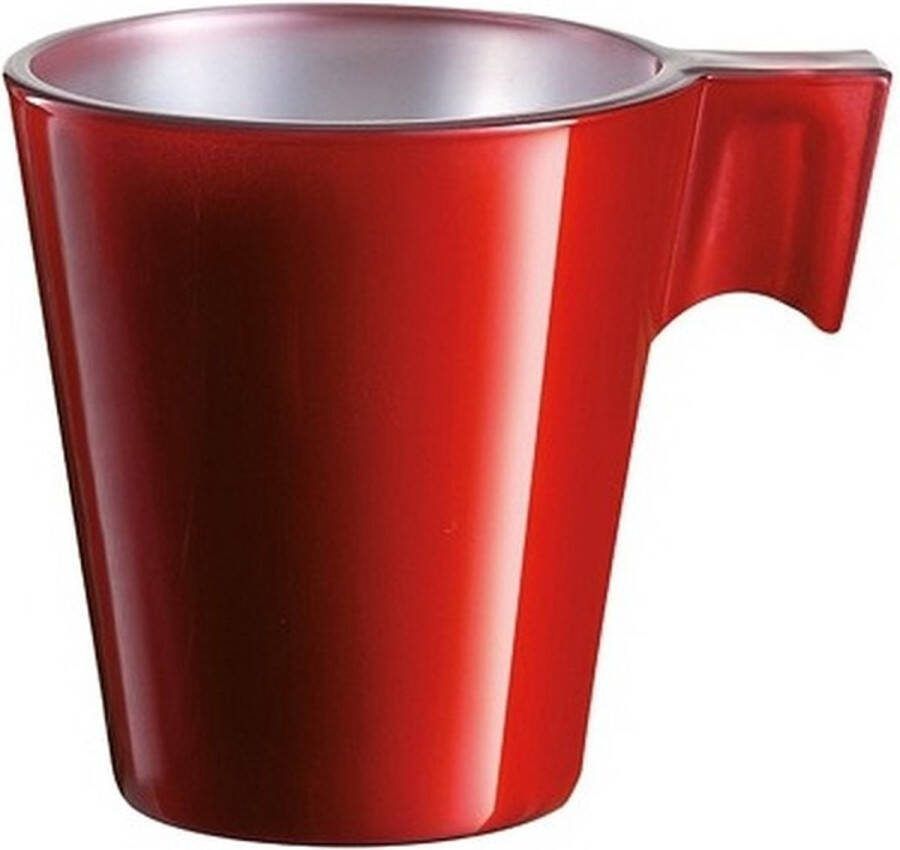 Luminarc 4x Espresso kopje rood koffiekopje 80 ml