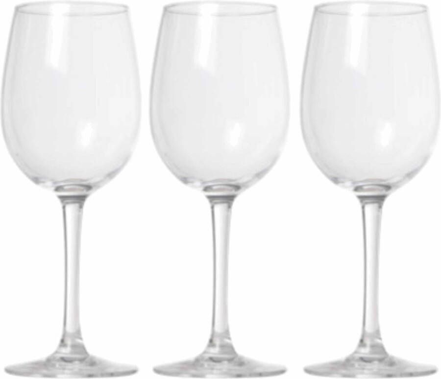 Luminarc 12x Stuks wijnglazen transparant 360 ml Wijnglas voor rode of witte wijn op voet