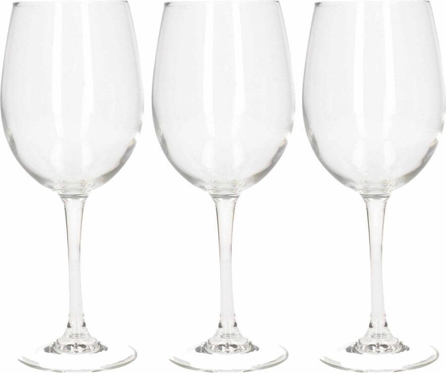 Luminarc 12x Stuks wijnglazen transparant 470 ml Wijnglas voor rode wijn op voet
