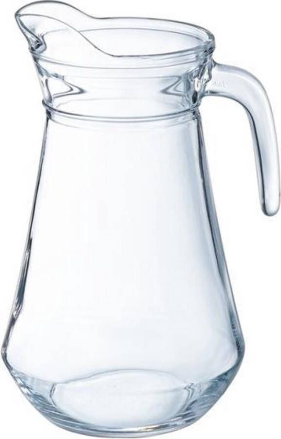 Merkloos Glazen schenkkan 1 6 liter