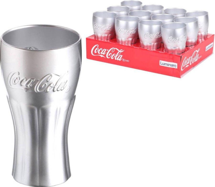 Luminarc Coca Cola Longdrinkglas Zilver metallic 37 cl