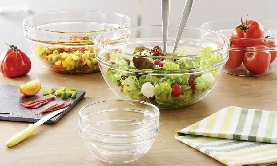 Luminarc Empilable Saladekommetjes 14cm Glas (set van 12) En Yourkitchen E-kookboek Heerlijke Smulrecepten