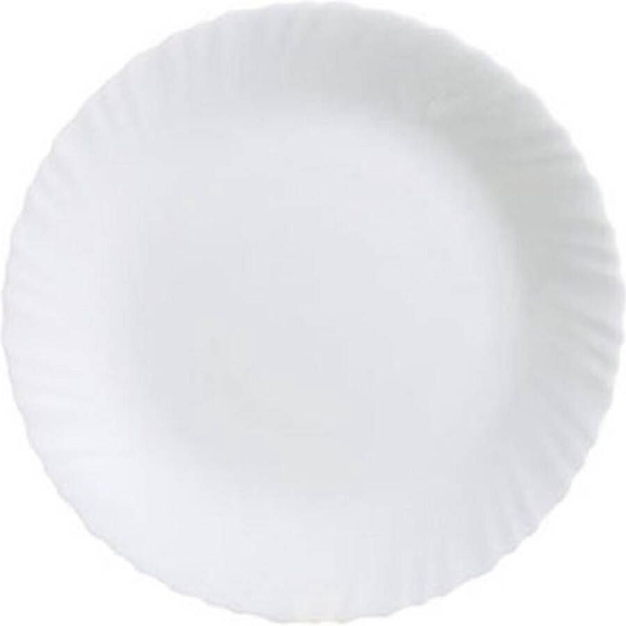 Luminarc Feston Servies Borden 25cm Wit Opaal (set van 6) En Yourkitchen E-kookboek Heerlijke Smulrecepten