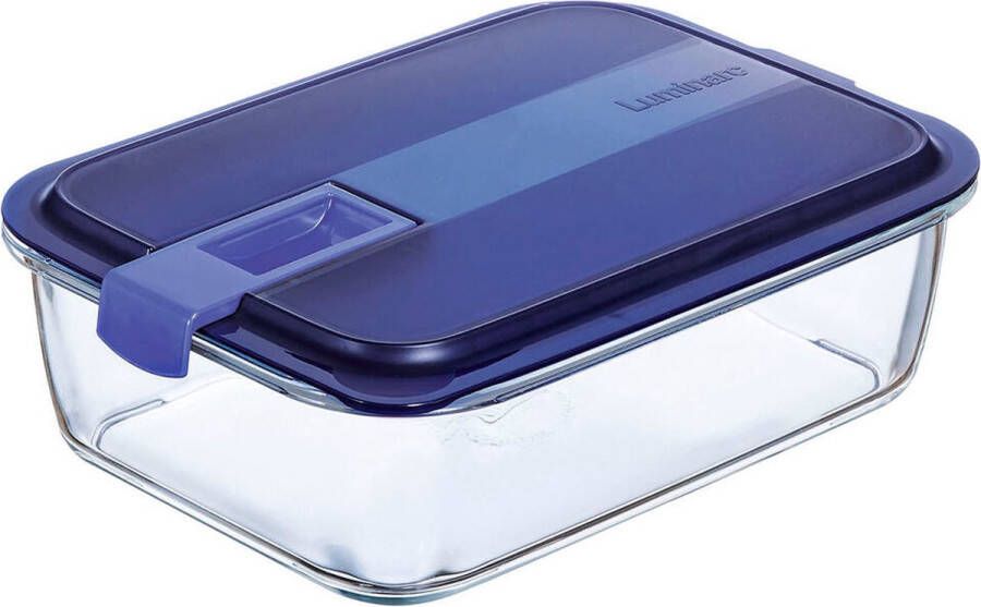 Luminarc Hermetische Lunchtrommel Easy Box Blauw Glas (6 Stuks) (1 97 l)