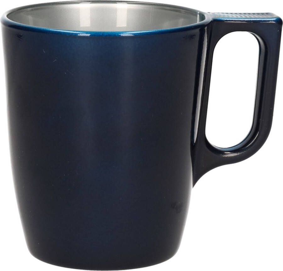 Luminarc Koffiekopjes bekers donkerblauw 250 ml Koffie thee kopjes van keramiek