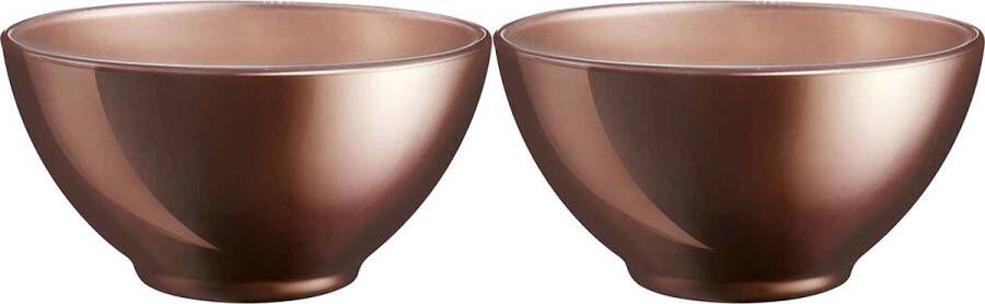 Luminarc Kommetjes schaaltjes voor dessert ontbijt 2x Glas D13 x 6 cm Chocolade bruin