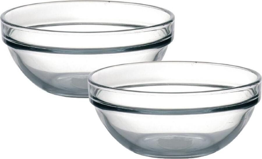 Luminarc Schaaltjes kommetjes set van 12x glas D10 x H5 cm snack of dessert schaaltjes