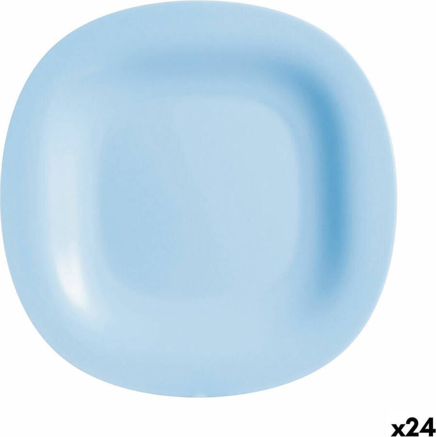 Luminarc Platt tallrik Carine Blauw Glas (Ø 27 cm) (24 Stuks)