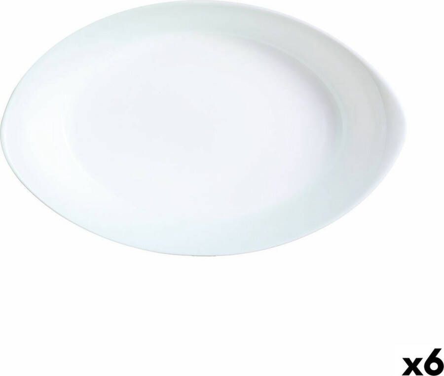 Luminarc Serveerschaal Smart Cuisine Ovalen Wit Glas 21 x 13 cm (6 Stuks)