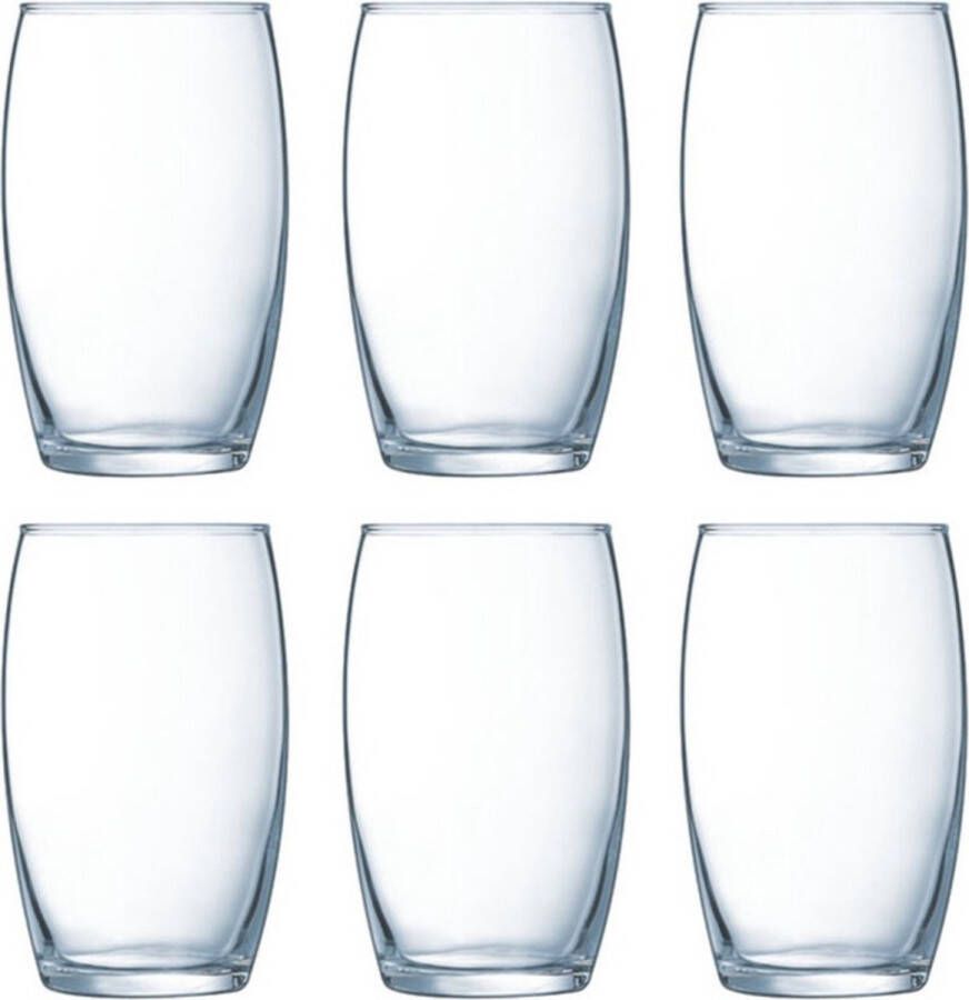 Luminarc Set van 12x stuks tumbler waterglazen 360 ml van glas Drinkglazen