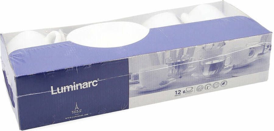 Luminarc Set van Kopje met Schotel Carine (12 pcs) 22 cl
