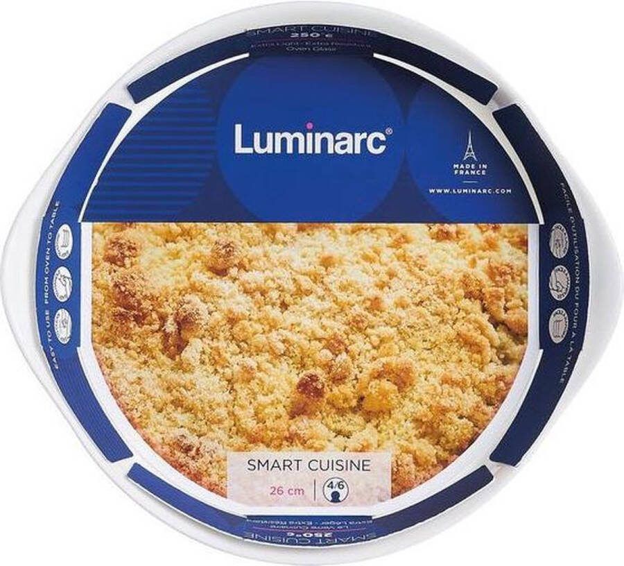 Luminarc Ovenschaal Smart Cuisine Cirkelvormig Wit Glas (28 cm)