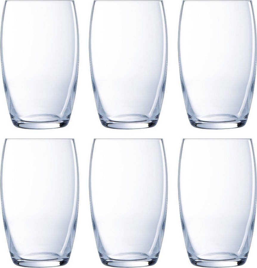 Luminarc Versailles water sap glazen setje van 12x stuks inhoud 375 ml Drinkglazen waterglazen
