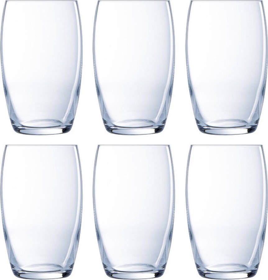 Luminarc Versailles water sap glazen setje van 18x stuks inhoud 375 ml Drinkglazen waterglazen