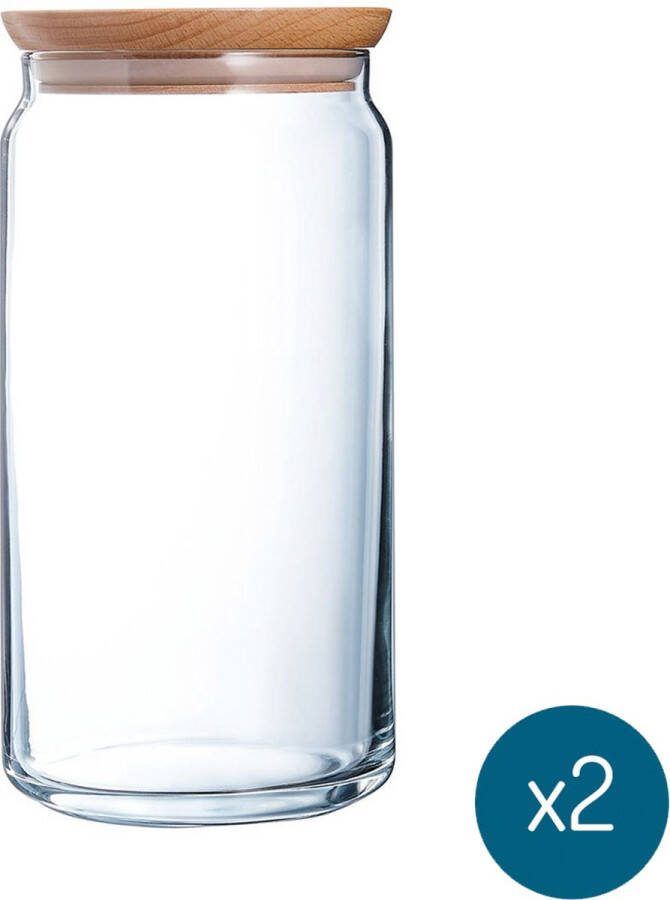 Luminarc Voorraadpot 1 5 L Pure Jar 2 Stuks