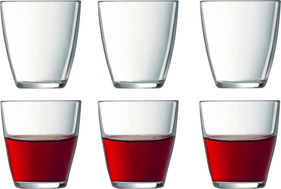 Luminarc water drinkglazen 12x stuks transparant glas 250 ml glazen