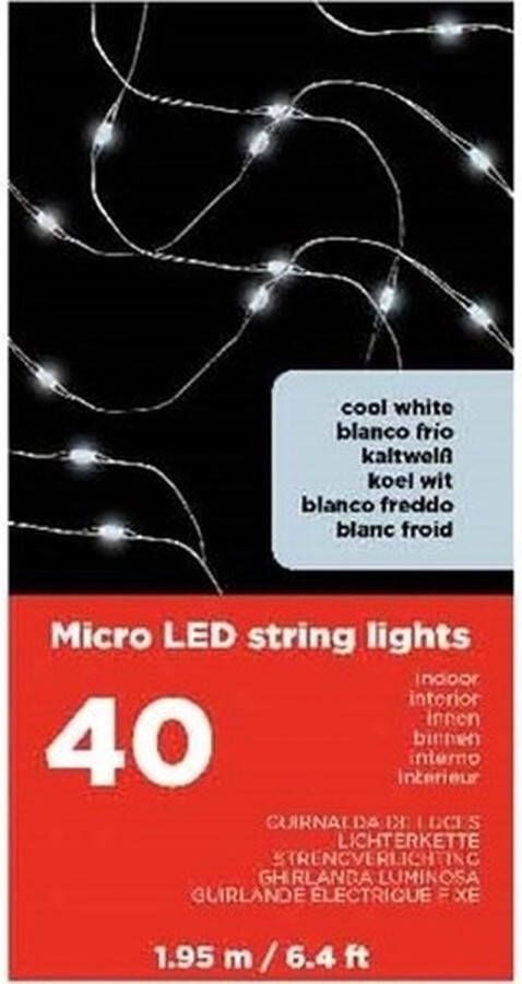 Lumineo Draadverlichting micro 40 lampjes LED helder wit Lichtsnoeren