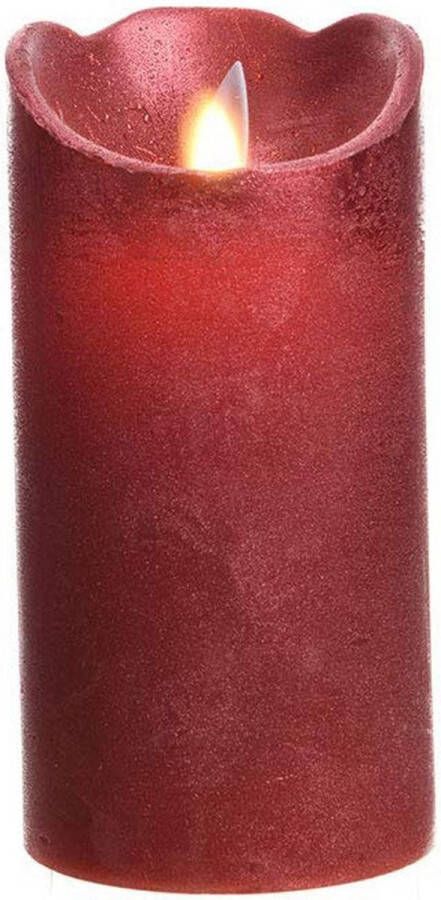 Lumineo LED Kaars Stompkaars Rood 15cm Woondecoratie Elektrische kaars