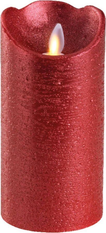 Lumineo LED Kaars Stompkaars Rood 15cm Woondecoratie Elektrische kaars