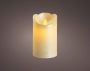 Merkloos LED kaars stompkaars parel wit 12 cm flakkerend Kerst diner tafeldecoratie Home deco kaarsen - Thumbnail 2