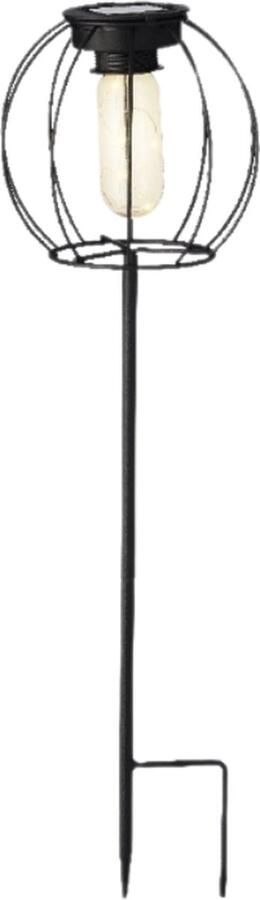 Lumineo Tuinlamp Solar LED Zwart Metaal 49 cm Rond