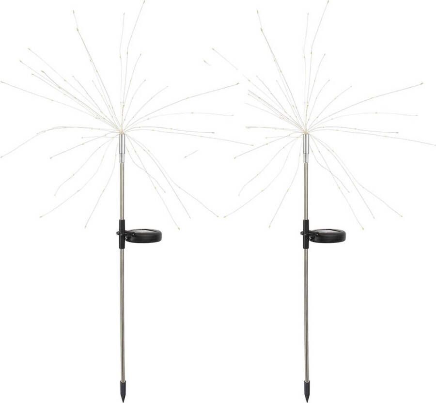 Lumisky 2 Zonnebakens Worden Geplant Zilver H97cm Fireworks Spike