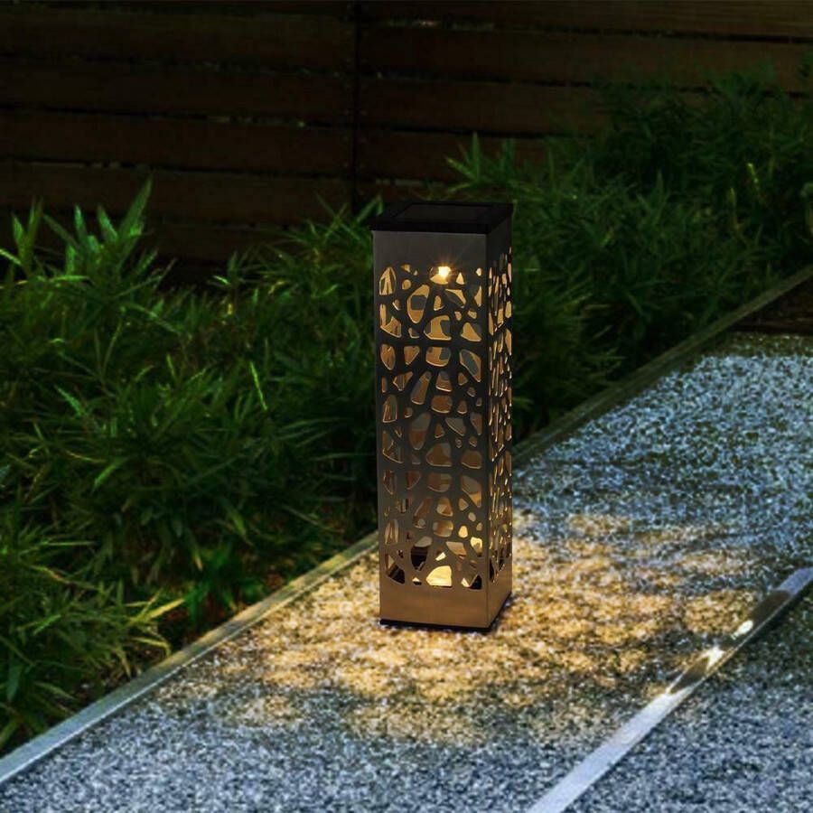 Lumisky 3 x solar Led-lantaarn Organic Inox decoratieve sfeerverlichting op zonne-energie