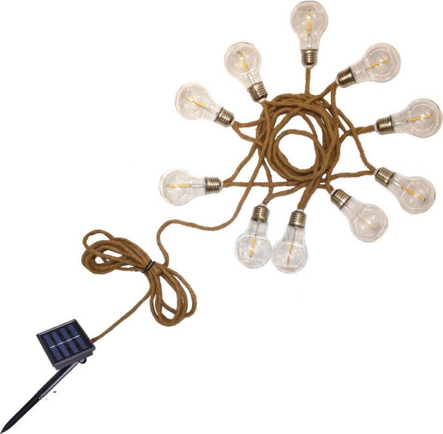 Lumisky Touw Solar Garland 10 Lichtbollen Beige 7.50m Fantasy Cord Solar