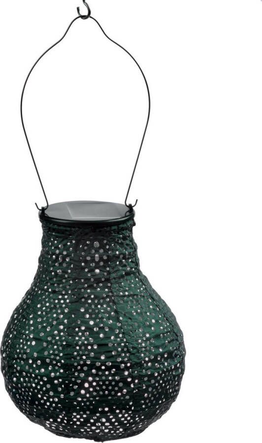 LUMIZ Solar Buitenlampion Ikat Bulb Solar Tuinverlichting 16 cm Groen