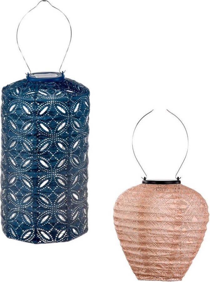 LUMIZ Solar Tuinverlichting op zonne energie Tuinverlichting Buitenlampjes Tuinverlichting op zonneenergie Buitenverlichting Buitenlamp Decoratie Pioenroos Set 2 stuks Petrol Roze