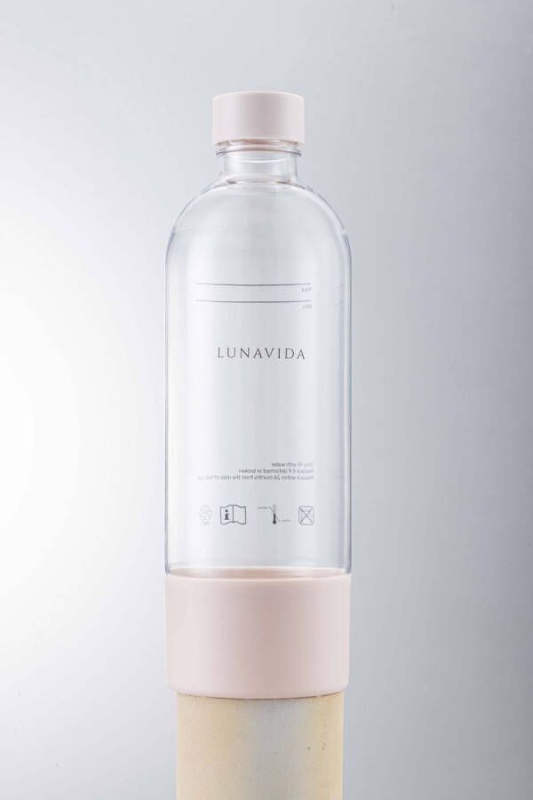 LunaVida 's herbruikbare flessen 2stuks 1 liter fles Compatibel met bruiswatertoestel van Roze