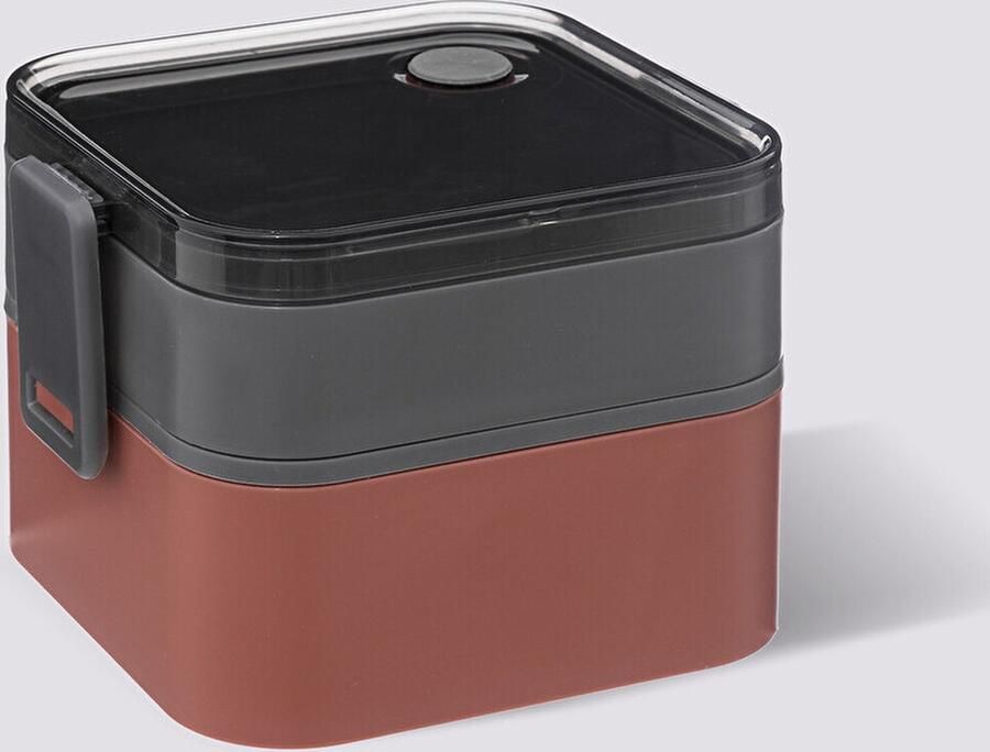 Lunch box Lunchbox 1500ml 16 x 14.20 x 11.60cm 2 compartimenten broodtrommel Lunchtrommel Lunchbox voor volwassenen School Lunchboxen Lunchbox KinderenBPA vrij! Sienna