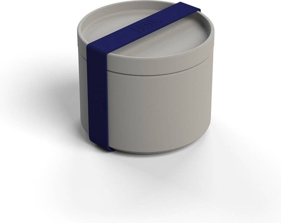 Lund Lunchbox 270 Ml Bamboe 9 X 11 Cm Rond Grijs blauw