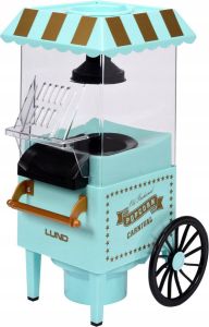 Lund klassieke popcorn maker machine werkt op hete lucht en is vetvrij popcorn klaar in 3 minuten 1200W 68260 groen