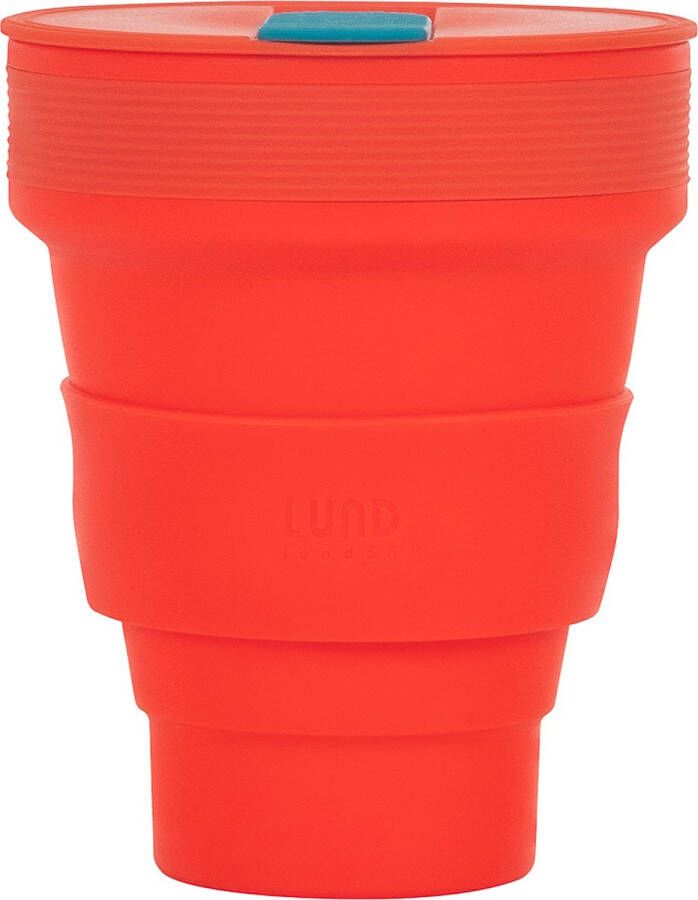 Lund London Opvouwbare Beker Koffiebeker To-Go Silicone 350 ML Oranje
