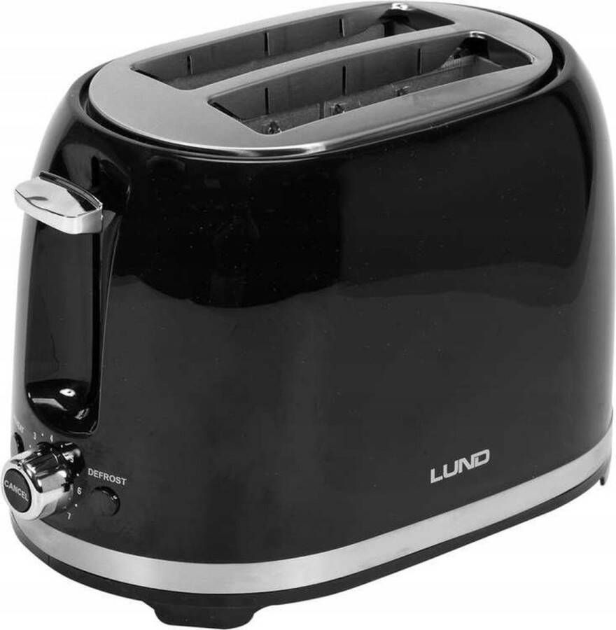 Lund Professional broodrooster Toaster voor 2 sneetjes 850W zwart