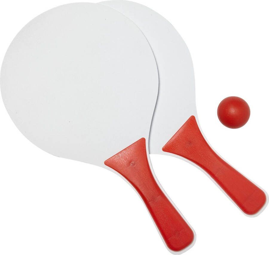 Lupine Beachball set hout strandspeelgoed strand tennis set Rood
