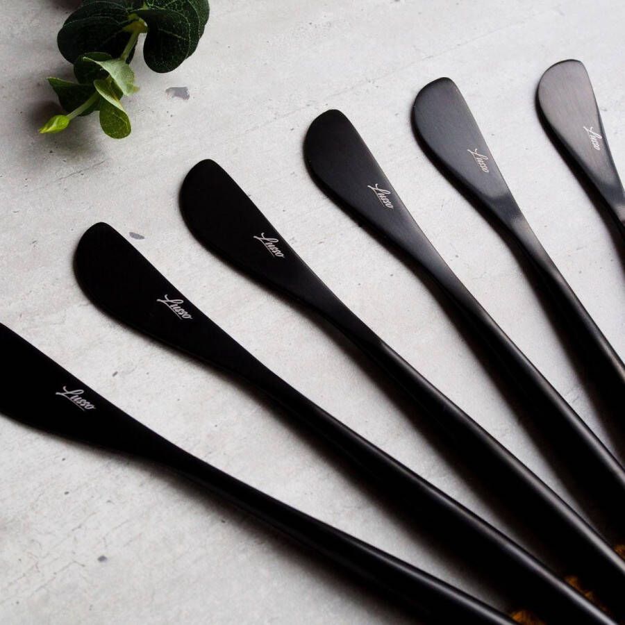 Lusso Elegante Botermesjes Zwart 6 Stuks