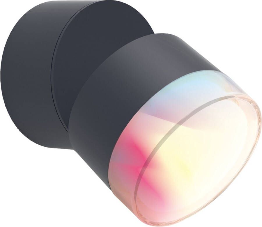LUTEC Connect DROPSI LED Wandlamp Smart verlichting in alle kleuren en wittinten Zwart