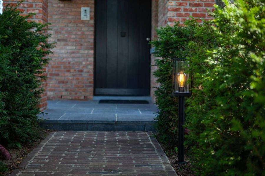 LUTEC Flair Armatuur op Paal voor Buiten in Cottage Stijl Zwart