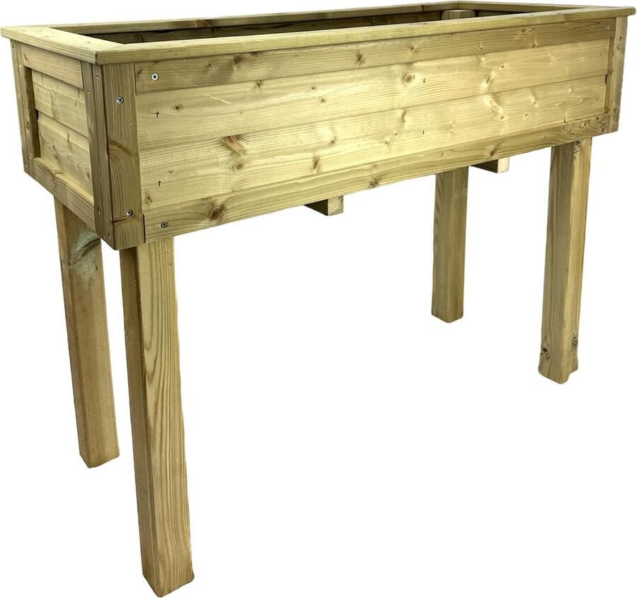 Lutra moestuinbak op poten 120 x 50 x 90 cm Kweektafel Moestuinbak hout