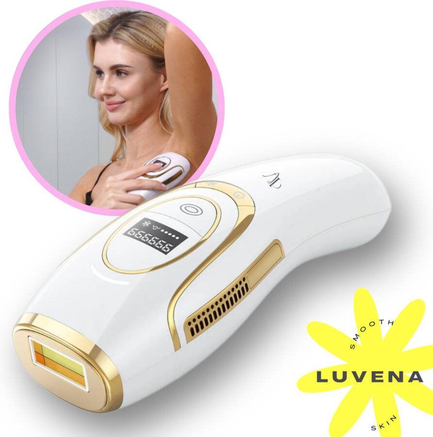 LUVENA [DYLA] XF 800- IPL Laser Ontharingsapparaat Lichtontharing Hair Removal Haar Verwijderaar Ontharinglaser 1.000.000 flitsen + GRATIS GEZICHTSMASKER + LIPPENBALM