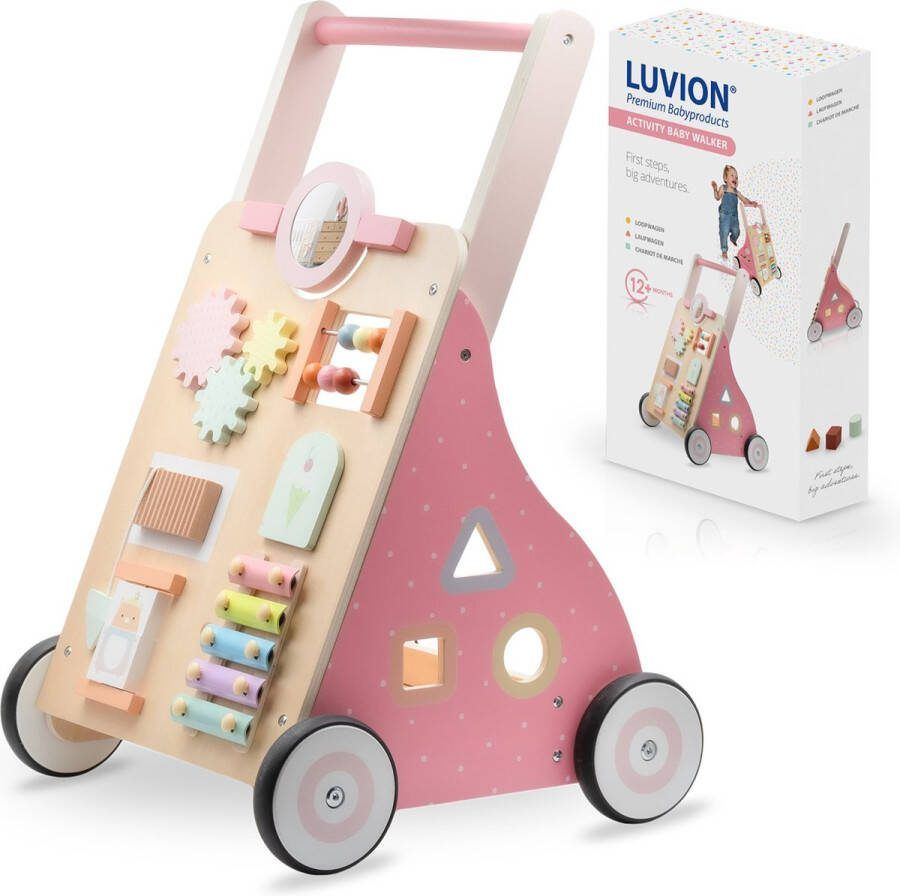 Luvion Activity Baby Walker Spelenderwijs leren lopen Loopwagen Roze