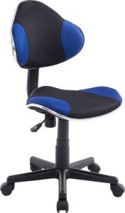 Luxe Comfort Bureaustoel Bureaustoelen voor volwassenen Design In hoogte verstelbaar Stof Blauw zwart 45x43x125 cm