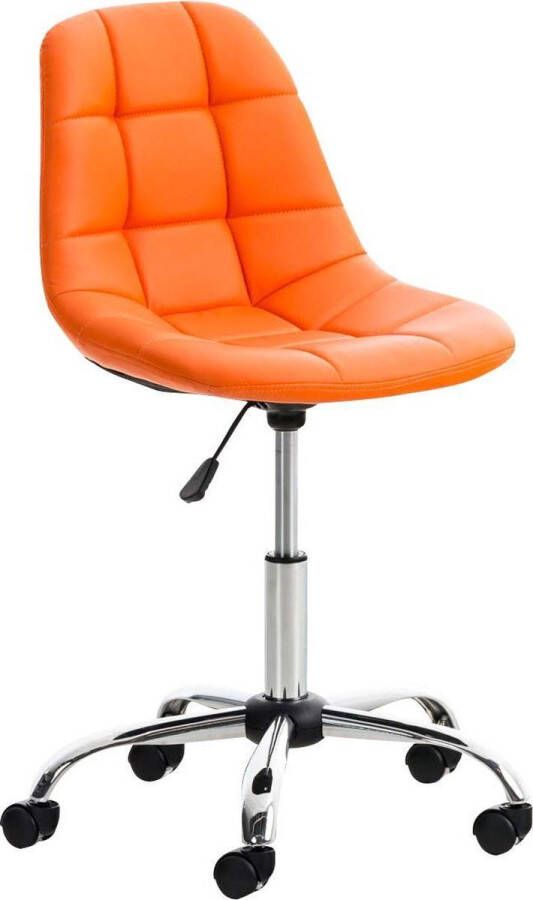Luxe Comfort Bureaustoel Kruk Kantoormeubels Oranje 55x55x91 cm