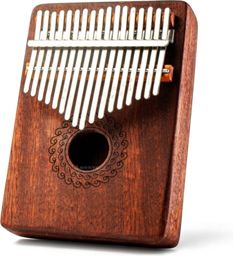 Luxevo Kalimba 17 Tonen Hoogwaardig Muziekinstrument met Kristalhelder Geluid Inclusief Stemhamer Tas & Notenboek