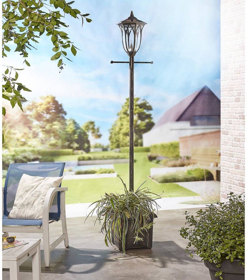 Luxform Lighting Luxform Westminster 2m 80 Lumen Solar Lantaarnpaal met Plantenbak Antique look